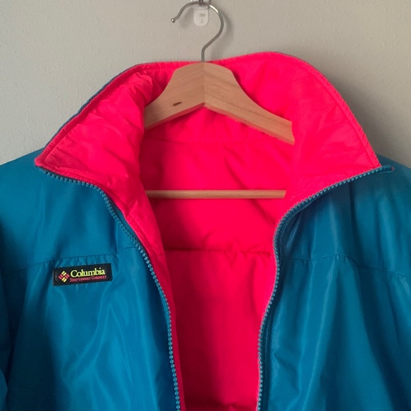 Columbia Vintage Reversible Bomber Jacket ☆ - Picture 3 of 6